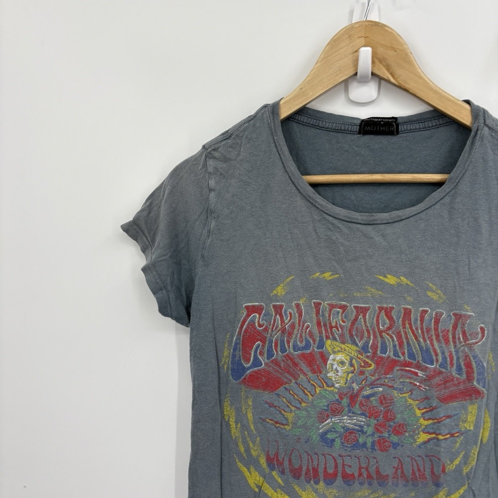 Mother The Lil Goodie Goodie Tee Small Cropped T-Shirt Cotton Wonderland Retro - Picture 2 of 9